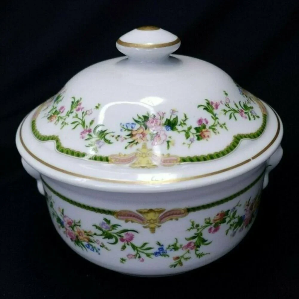 Atelier Du Tabalou Lidded‎ Serving Dish Bowl France Porcelain de Limoges Vintage